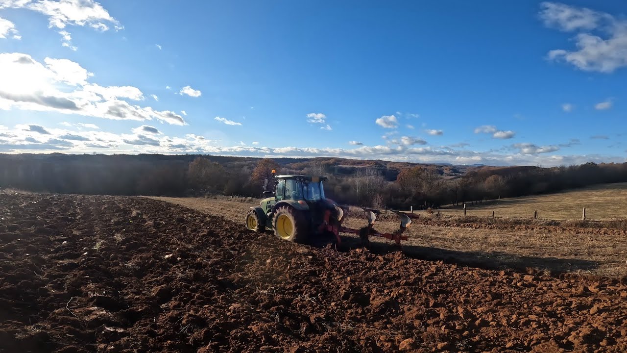 Tractor-vlog-John Deere 5100M-Plug-Pottinger reversibil cu 3-La arat pentru porumbul anul 2025 ep8