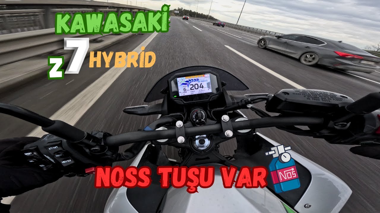 KAWASAKİ z7 HYBRİD / HEM ELEKTRİK HEM BENZİN / GERİ GERİ GİDEBİLİYOR / NOSS TUŞU VAR (MOTOVLOG)