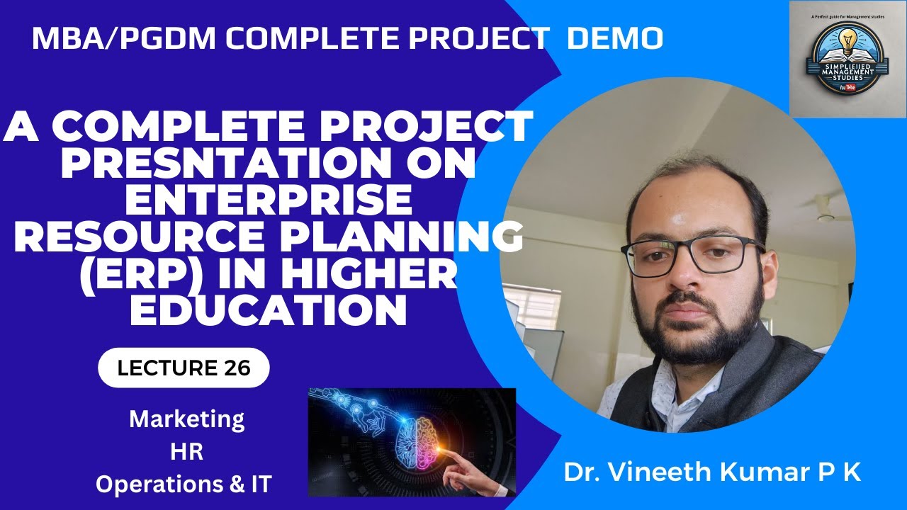 Complete MBA Project on ERP in Higher Education | Full Presentation & Report | PGDM and MBA  Project