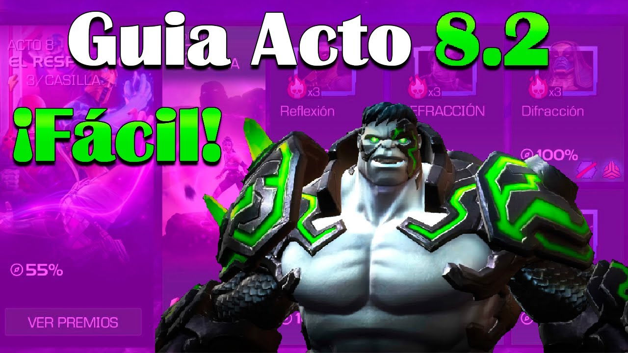 Guía DEFINITIVA para Pasar el acto 8.2 de Manera Fácil! SIN RECURSOS - Marvel Contest of Champions