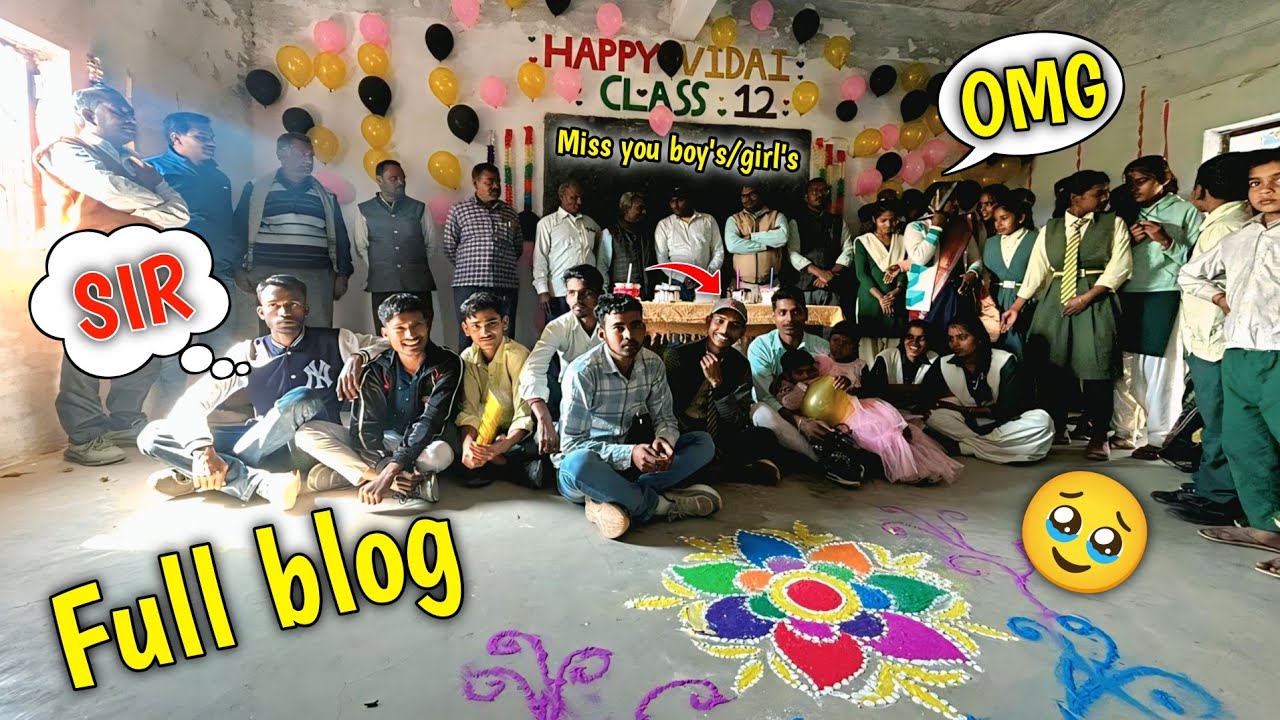 Miss you boy's/girl's | Class 12th College ki farewell party 🎉🥳 | vidai class 12 full blog