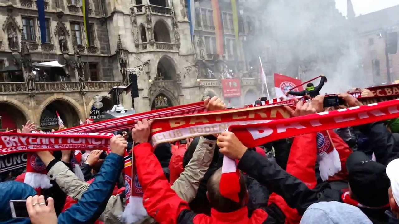 Triple Feier FC Bayern M&uuml;nschen