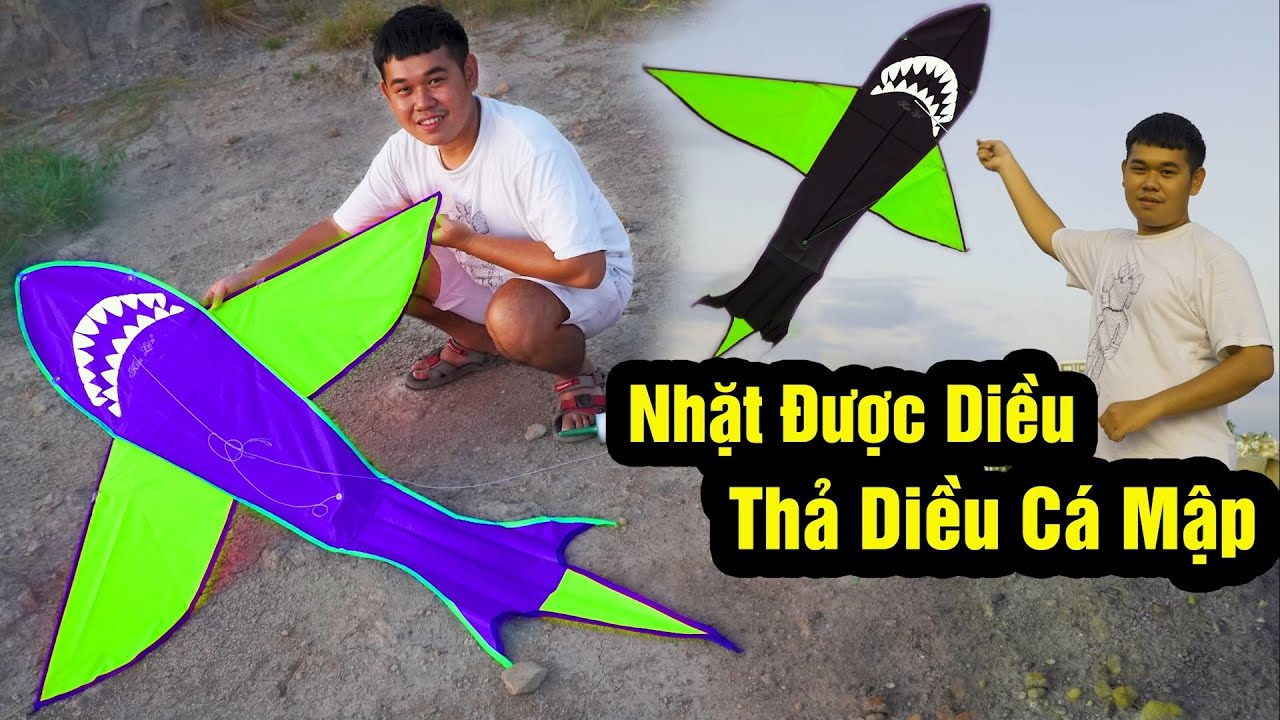 Thả Diều Cá Mập 2022 / Nhặt Được Diều Cá Mập Đen