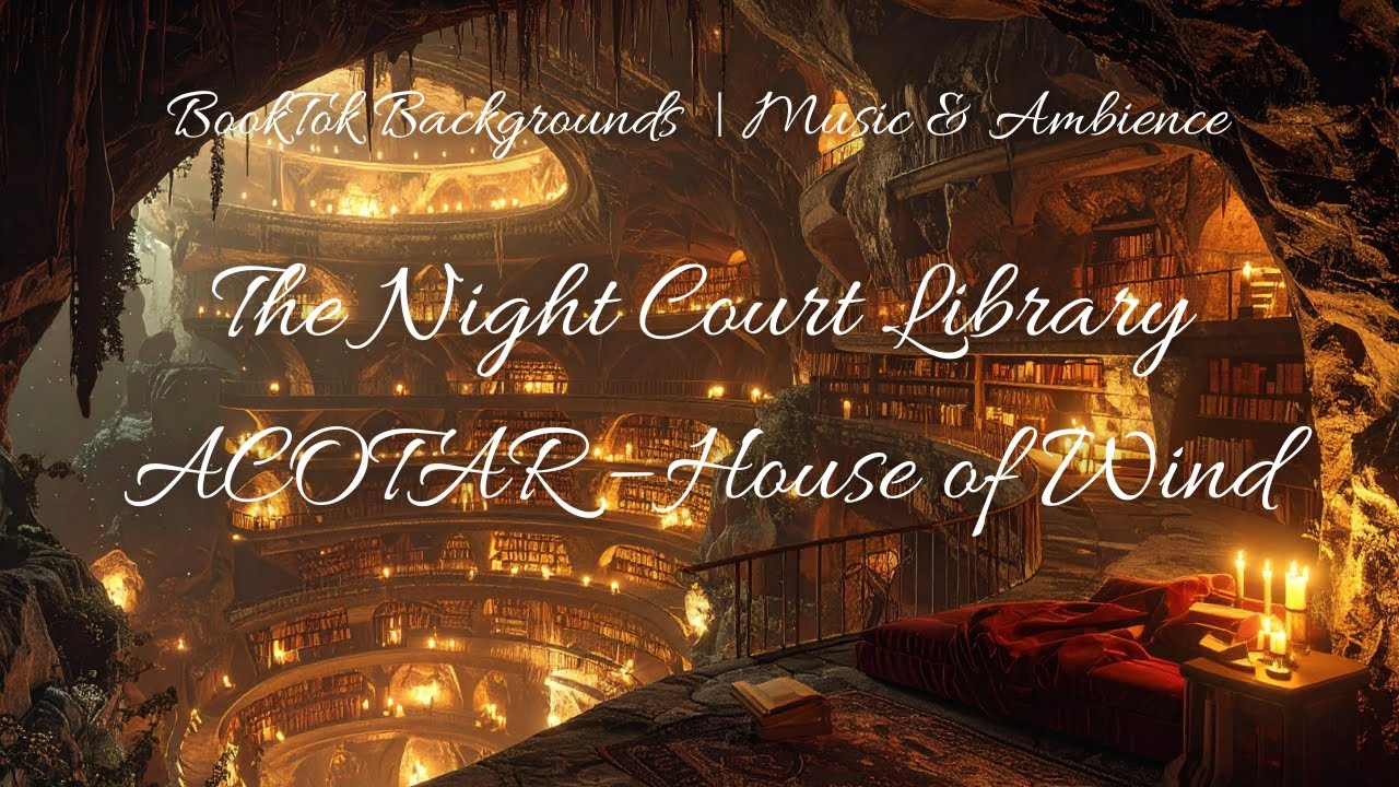 📚🌙 The Night Court Library ACOTAR – House of Wind | Fantasy Background Reading Ambience ✨🔥