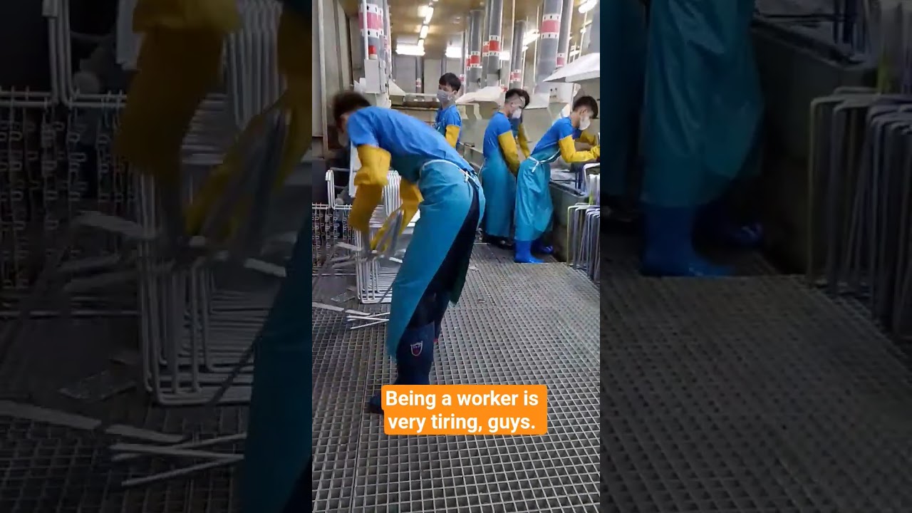 I'm so tired after a day of working at the company.