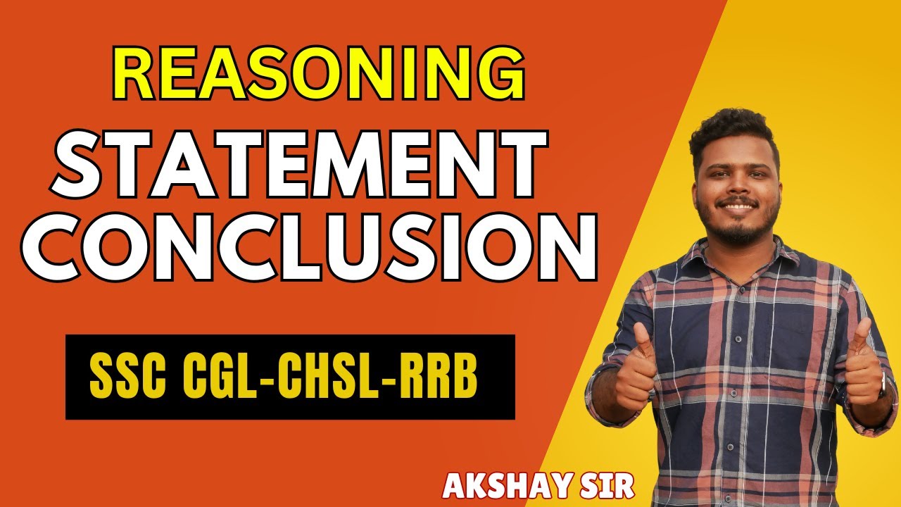 STATEMENT CONCLUSION || CRITICAL REASONING || SSC CGL CHSL RRB NTPC #sscmalayali #ssccgl #sscchsl