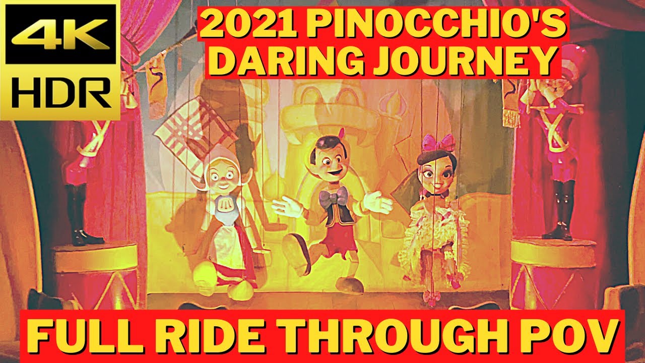 Pinocchio's Daring Journey POV 4K HDR | Pinocchio Ride At Disneyland [NEW 2021] Fantasyland Rides