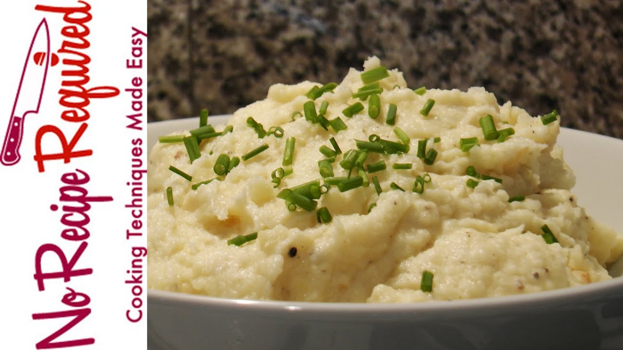 Garlic Mashed Potatoes - NoRecipeRequired.com