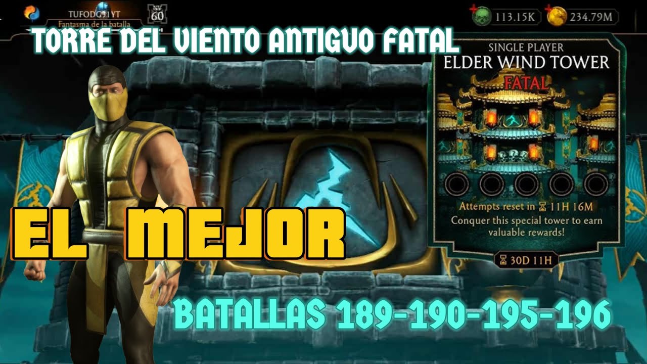 SCORPION KLASICO EL MEJOR ORO🤔 TORRE DEL VIENTO ANTIGUO FATAL BATALLAS 189-190-195-196