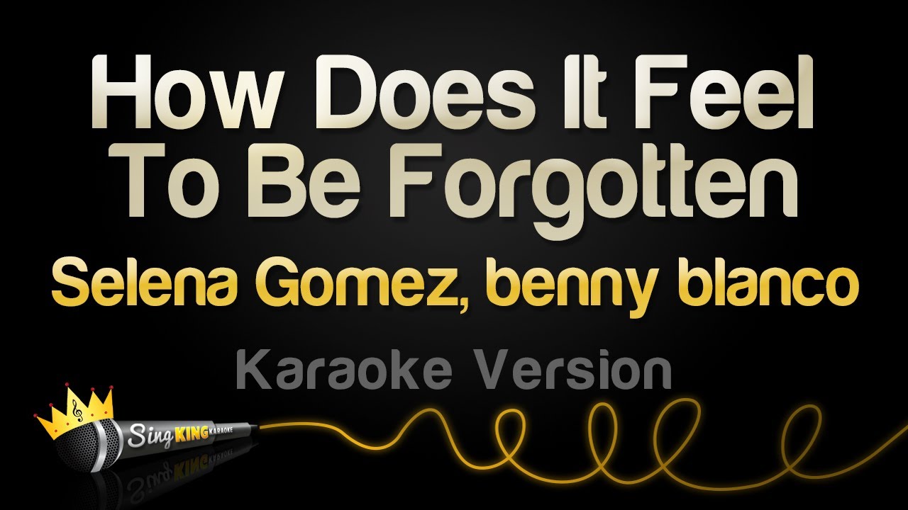 Selena Gomez, benny blanco - How Does It Feel To Be Forgotten (Karaoke Version)