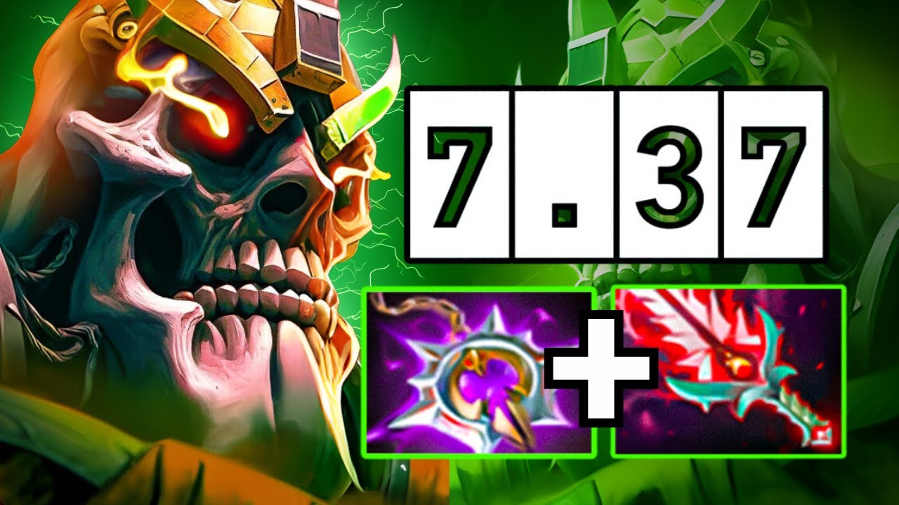 New Patch 7.37 One Shot Wraith King Bloodthorn + Nullifier 35Kills Dota 2