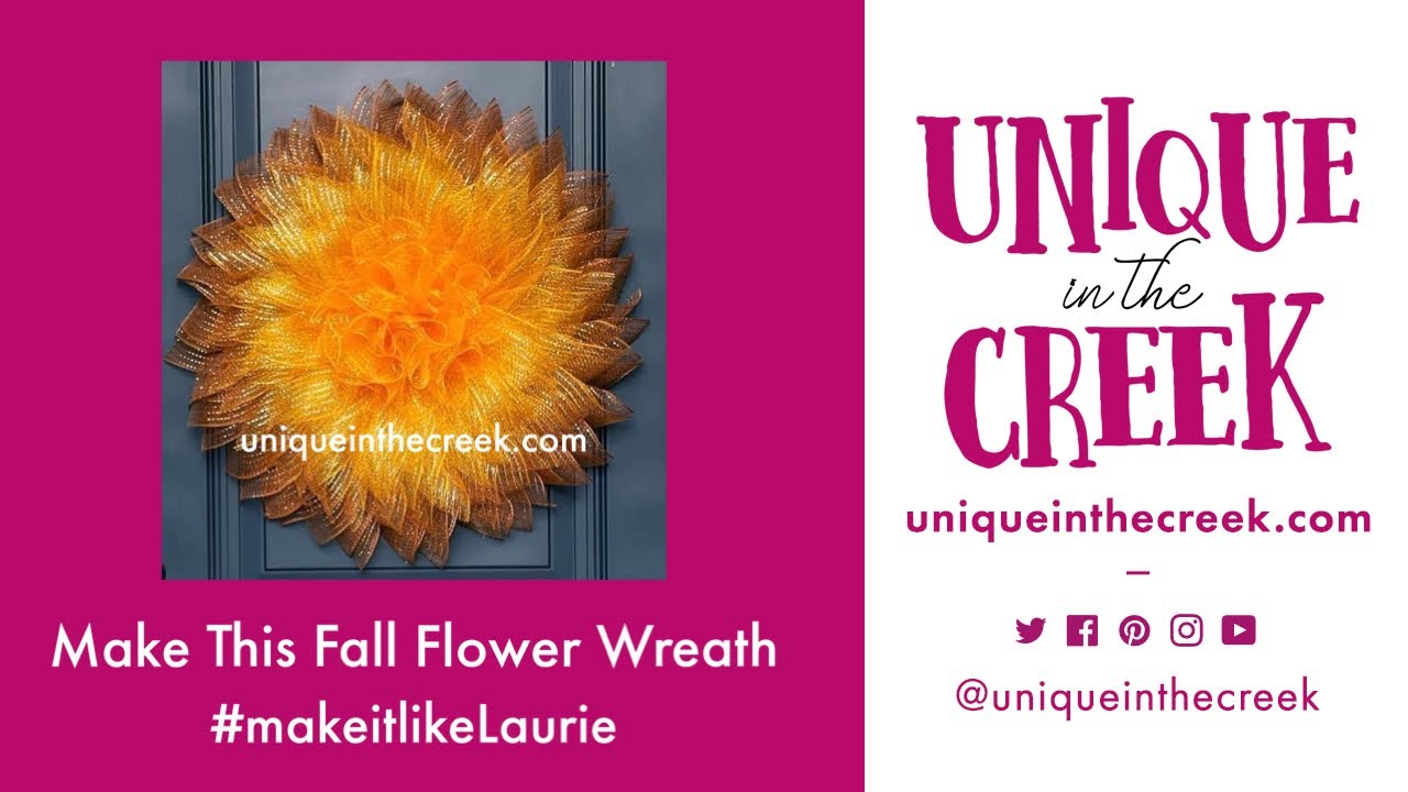 Leaf Petal | Fall Deco Mesh Flower Wreath | UITC Large Board
