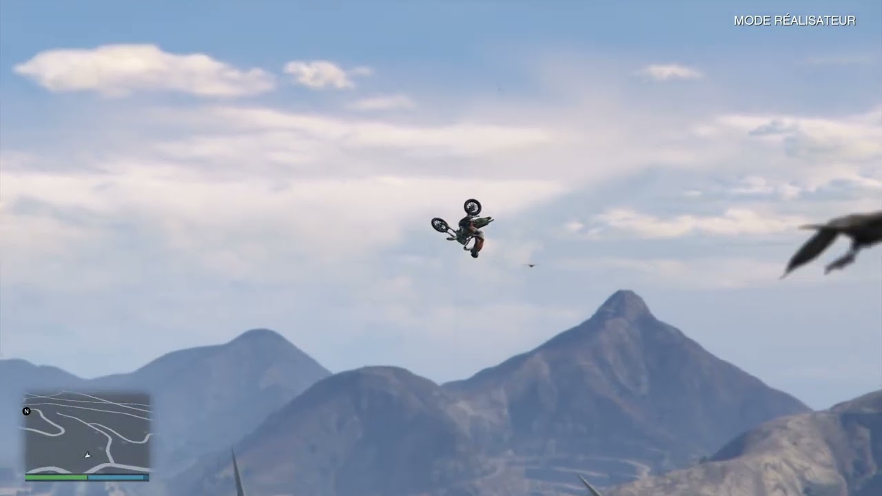 Grand Theft Auto 5 - Franklin Fait du Cross mode histoire sur mode réalisateur
