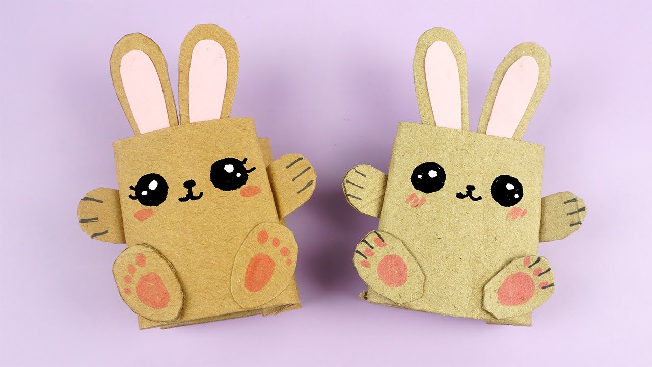 Ostern basteln: Osterhasen aus klopapierrollen - Basteln mit klopapierrollen | DIY Bastelideen