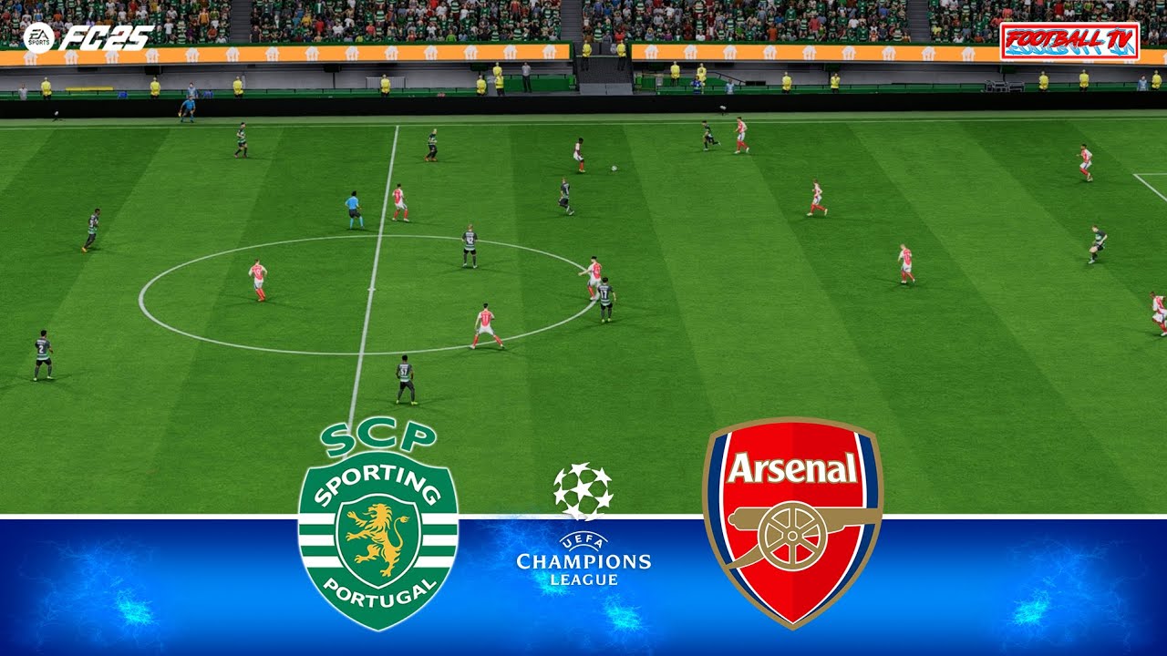 Sporting vs Arsenal - UEFA Champions League 24/25 | Full Match All Goals | FC 25 Gameplay PC