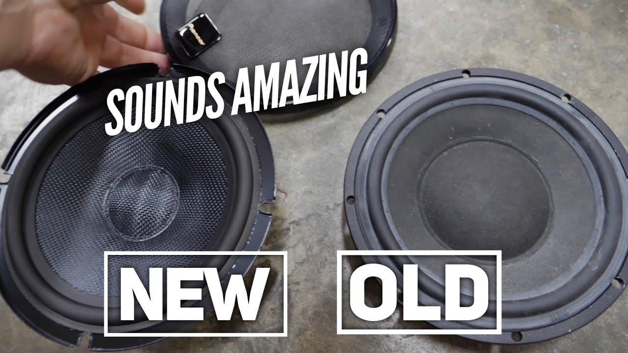 Replacing the Lambo’s old speakers.  They were BLOWN out!
