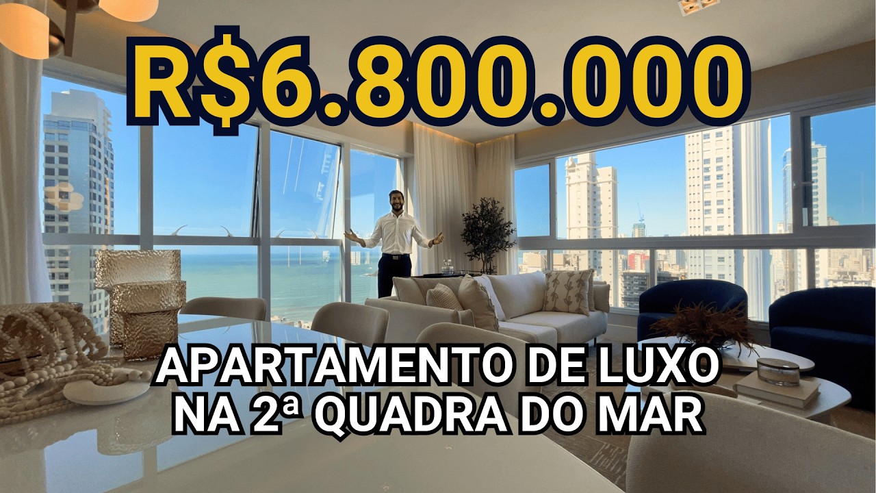 Tour por este APARTAMENTO DE LUXO com 4 suítes a 50m do Mar em Balneário Camboriú!