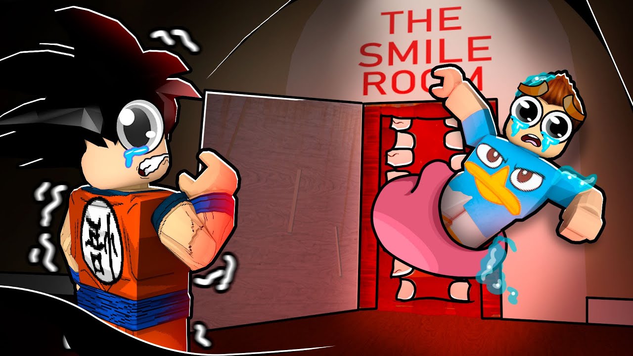 ENTRAMOS NA PORTA DO SORRISO ASSUSTADOR DO ROBLOX!! (The Smile Room)