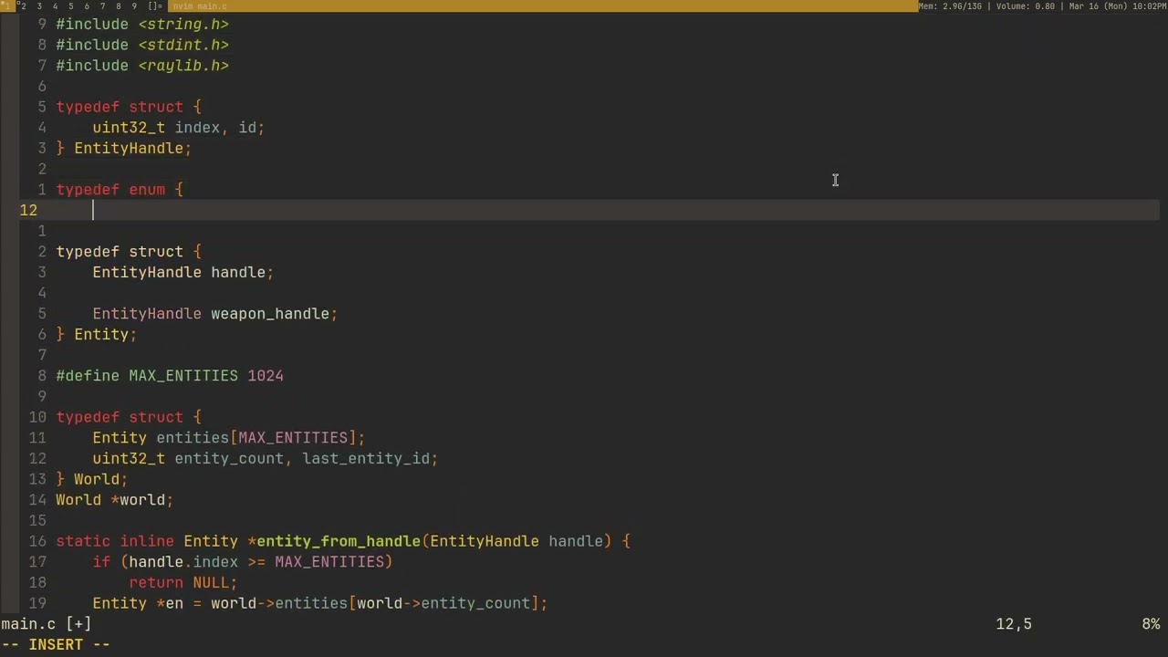 simple yet effective entity system in C