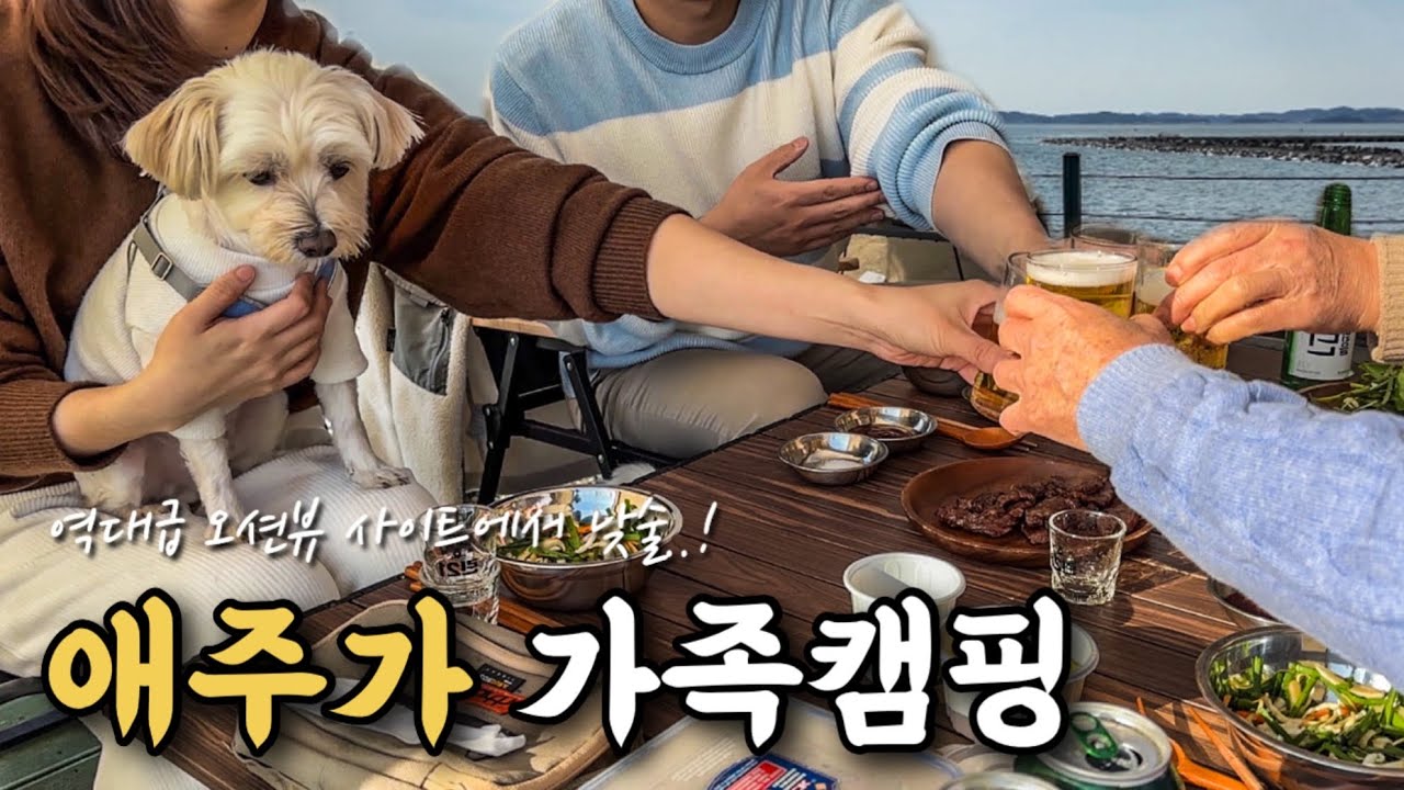 낮술하려고 캠핑가는 가족?! 숯불에 한우와 장어 구워 부모님 효도캠핑 시켜드리기🫡 보령 바다야놀자캠핑장