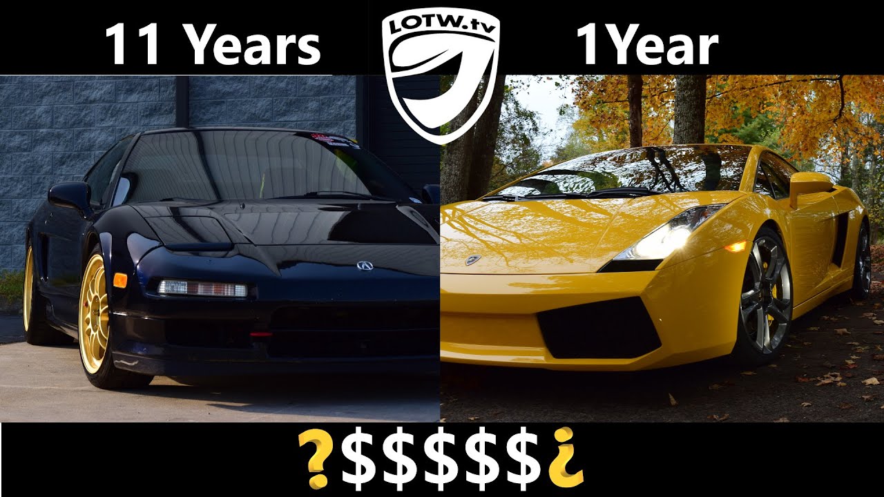Which Cost more?!?  11 years with an NSX or 1 year with a Lamborghini?
