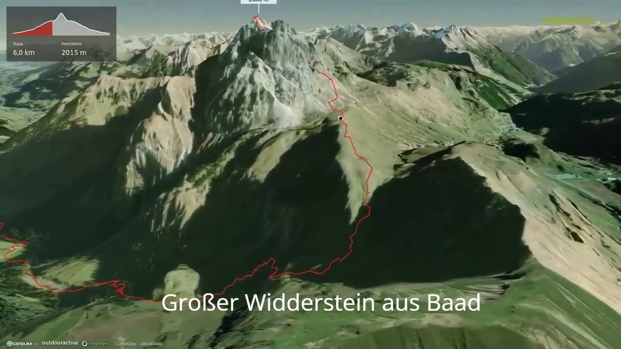Gro&szlig;er Widderstein aus Baad ∆ hiking trails ∆ 3d-trail.com/austria/