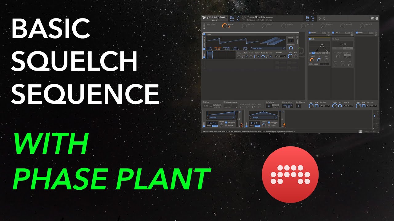 Psytrance Tutorial - Simple Squelches in Sequence with Phase Plant