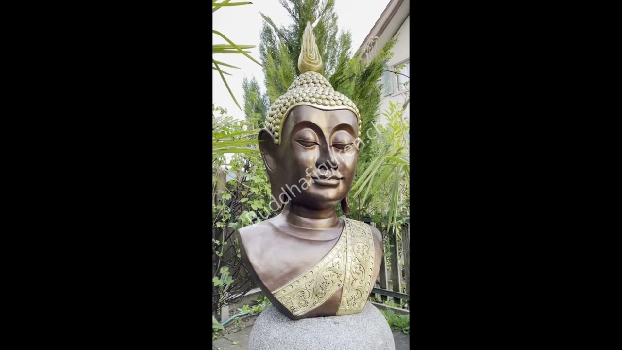 Buddha Figur gross - xxl Kopf 117 cm f&uuml;r Gartendeko und Innendeko www.buddhafiguren.ch