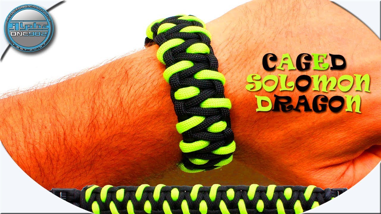 How to make Paracord Bracelet Caged Solomon Dragon DIY Paracord Tutorial Fast and Easy