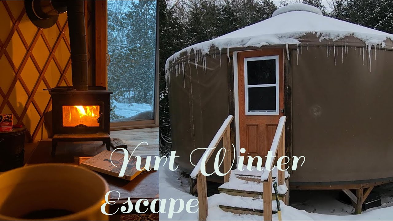 GLAMPING IN A YURT❄️🛖 |ONTARIO