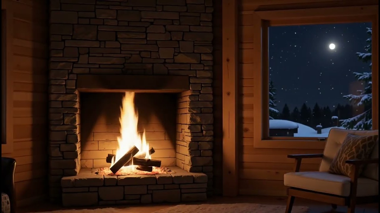 8 Hour Fireplace Sounds for Sleeping 🔥 Calm Crackling Fire