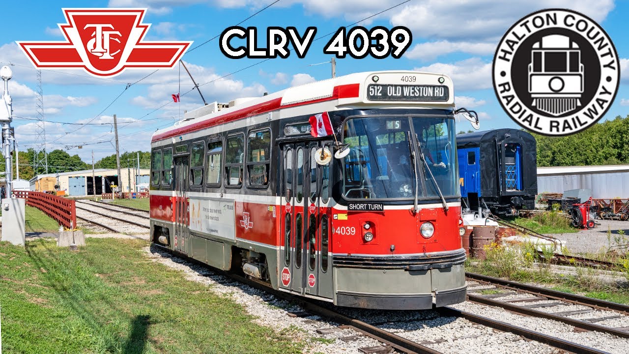 Поездка на трамвае TTC CLRV 4039 по радиальной железной дороге округа Халтон