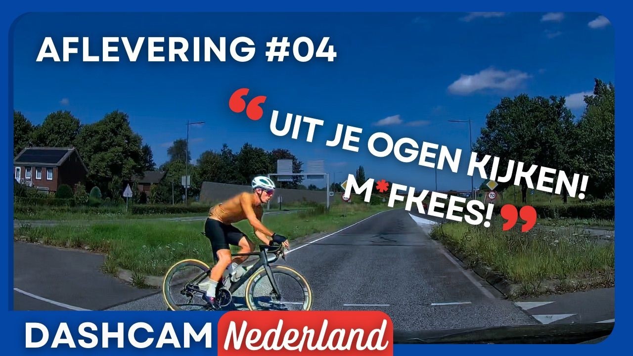 Wielrenner maakt gevaarlijke fout! | Dashcam Nederland | Aflevering #4