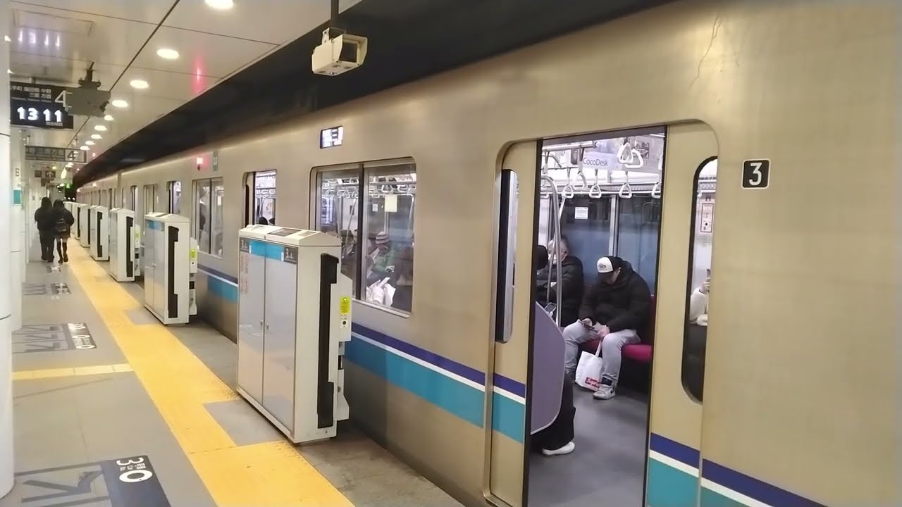 【無理なご乗車はおやめください】  なかなか発車できない東西線 日本橋駅にて 26.2.9