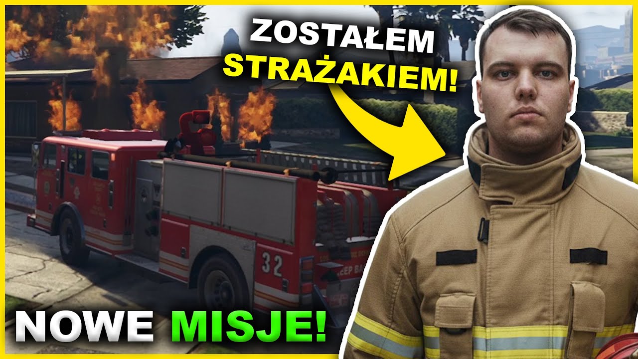 ZOSTAŁEM STRAŻAKIEM w GTA 5 ONLINE! 👨‍🚒🔥 | Nowe misje strażackie
