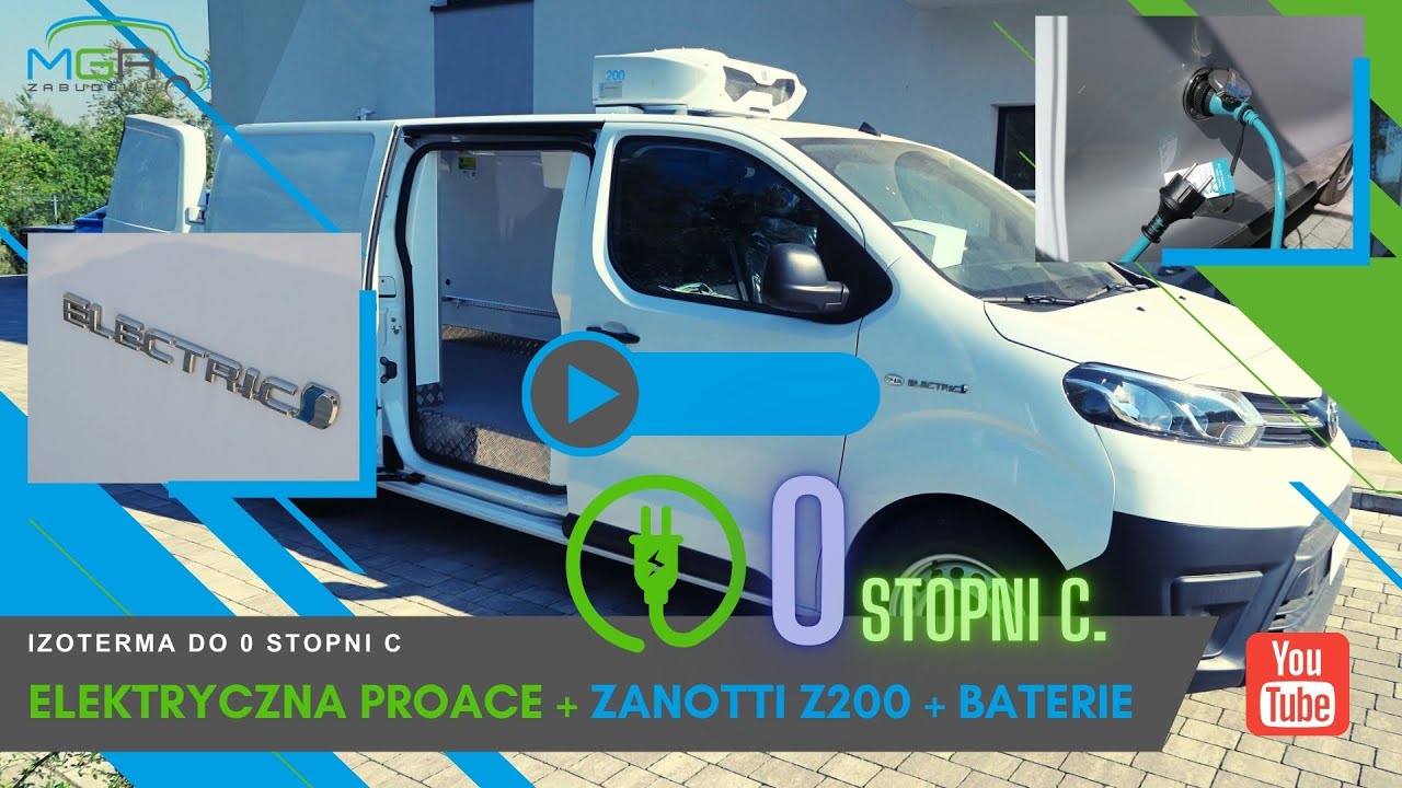 MGR-Zabudowy- Zabudowa Izotermiczna w elektrycznej Toyocie Proace (EV) agregat z pakietem baterii