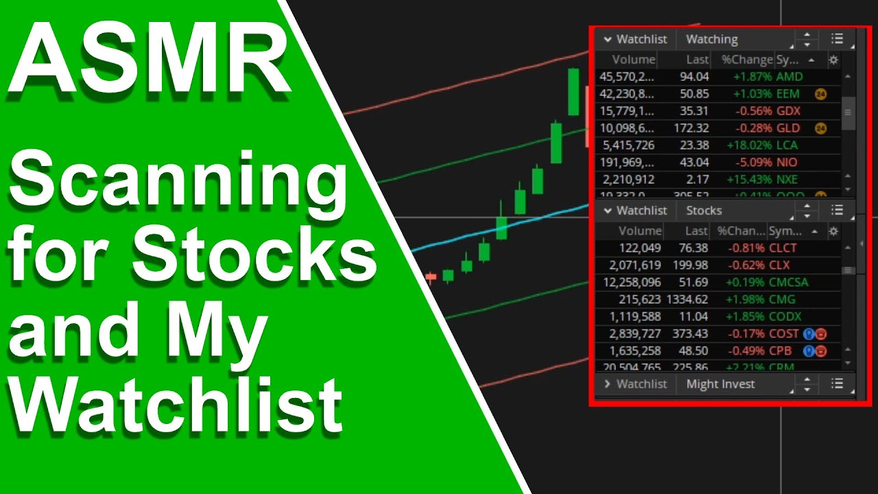ASMR Stock Market Watchlist and Scanning for Stocks to Trade