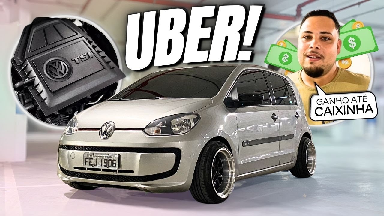 ELE TRABALHA NA UBER ASSIM 🤑 VW UP REBAIXADO NA FIXA, RODAS 15 TALA 9 &ndash; O TERROR DOS ESPORTIVOS!!