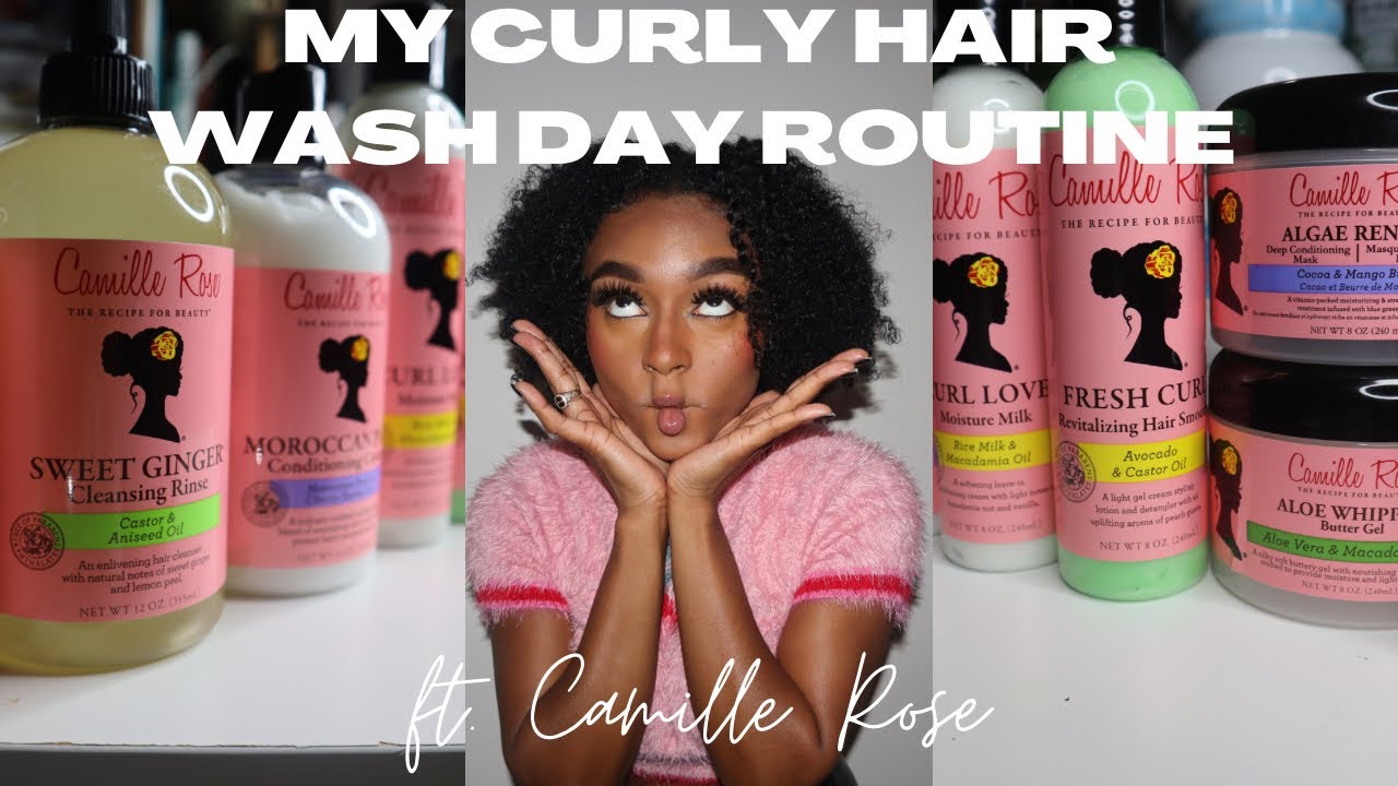 My Natural Curly Hair Wash Day Routine | using ALL Camille Rose’s hair products