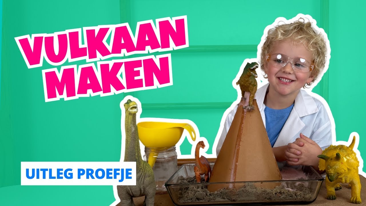 Vulkaan Maken met Bakpoeder en Azijn | Leuke Proefjes voor Kleuters en Kinderen in de Klas