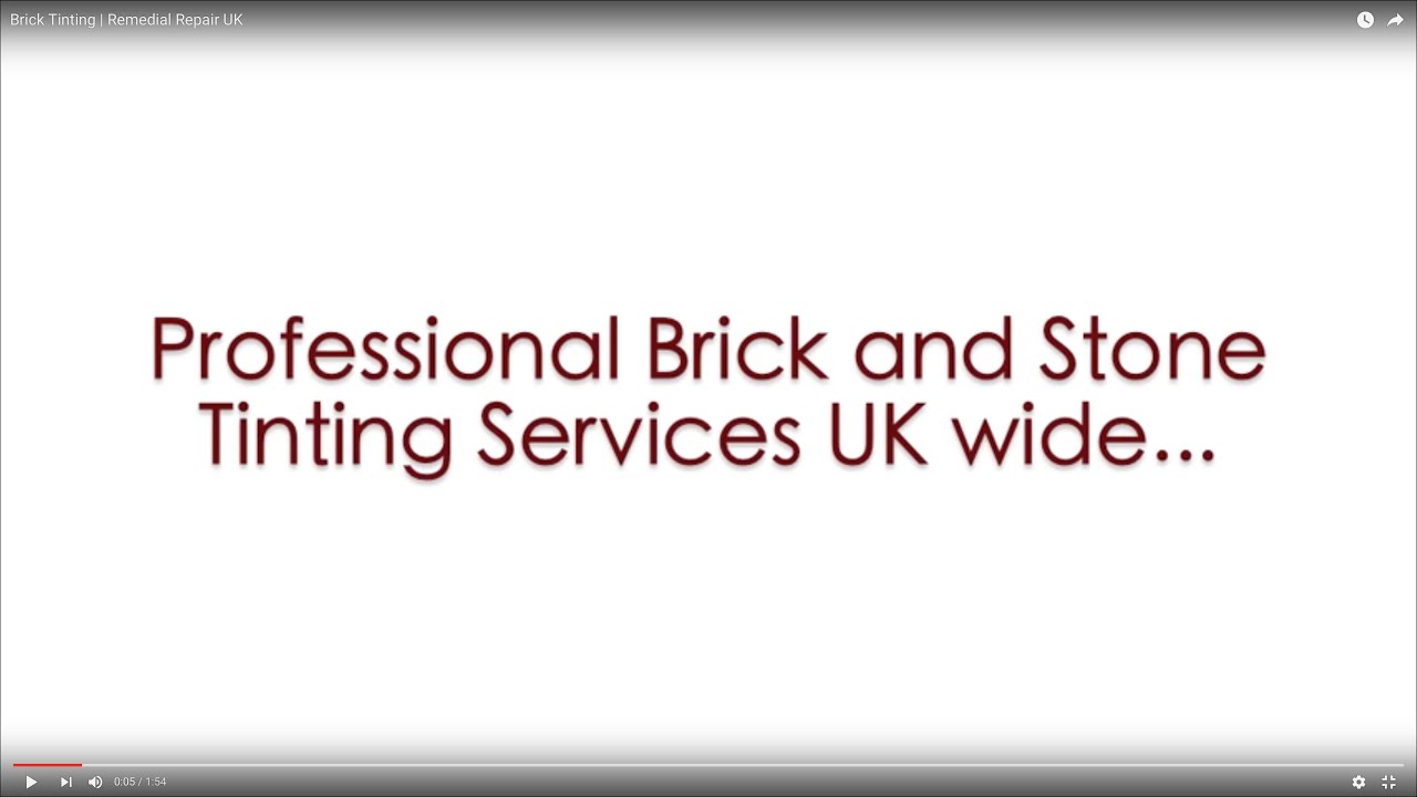 Brick Tinting | Remedial Repair UK