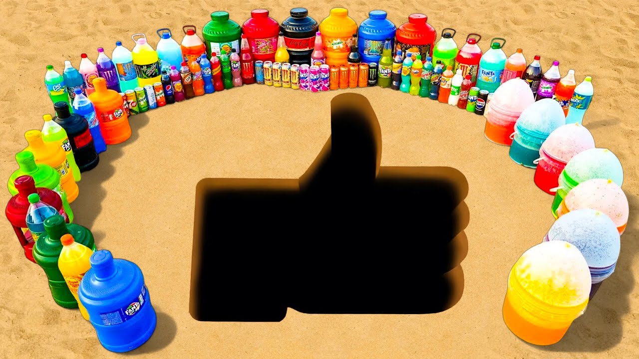Experiment: Big Toothpaste Eruption from Like button, Mtn Dew, Popular Sodas, Coca Cola vs Mentos