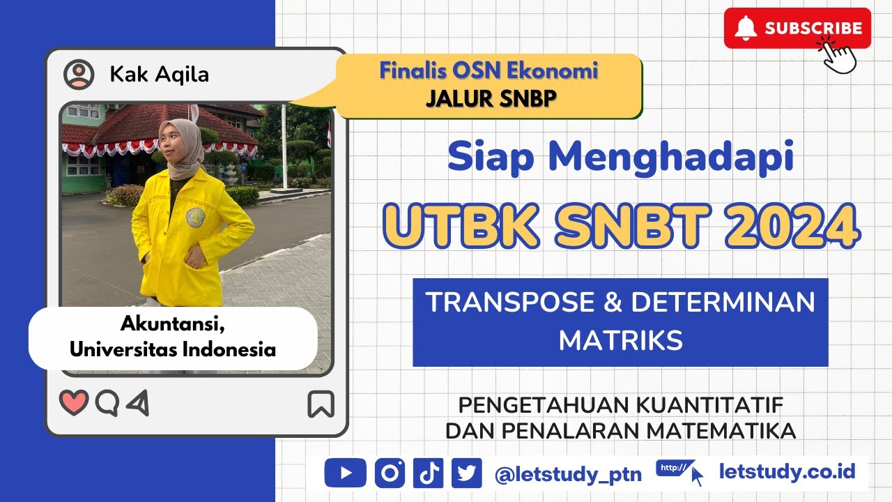 Matriks : Transpose & Determinan Matriks - UTBK SNBT 2024