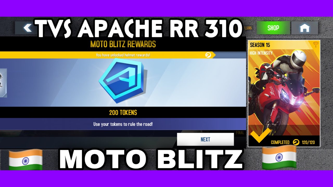 Asphalt 8, FINISHING TVS Apache RR 310 Moto blitz Season and Claim Tokens😛