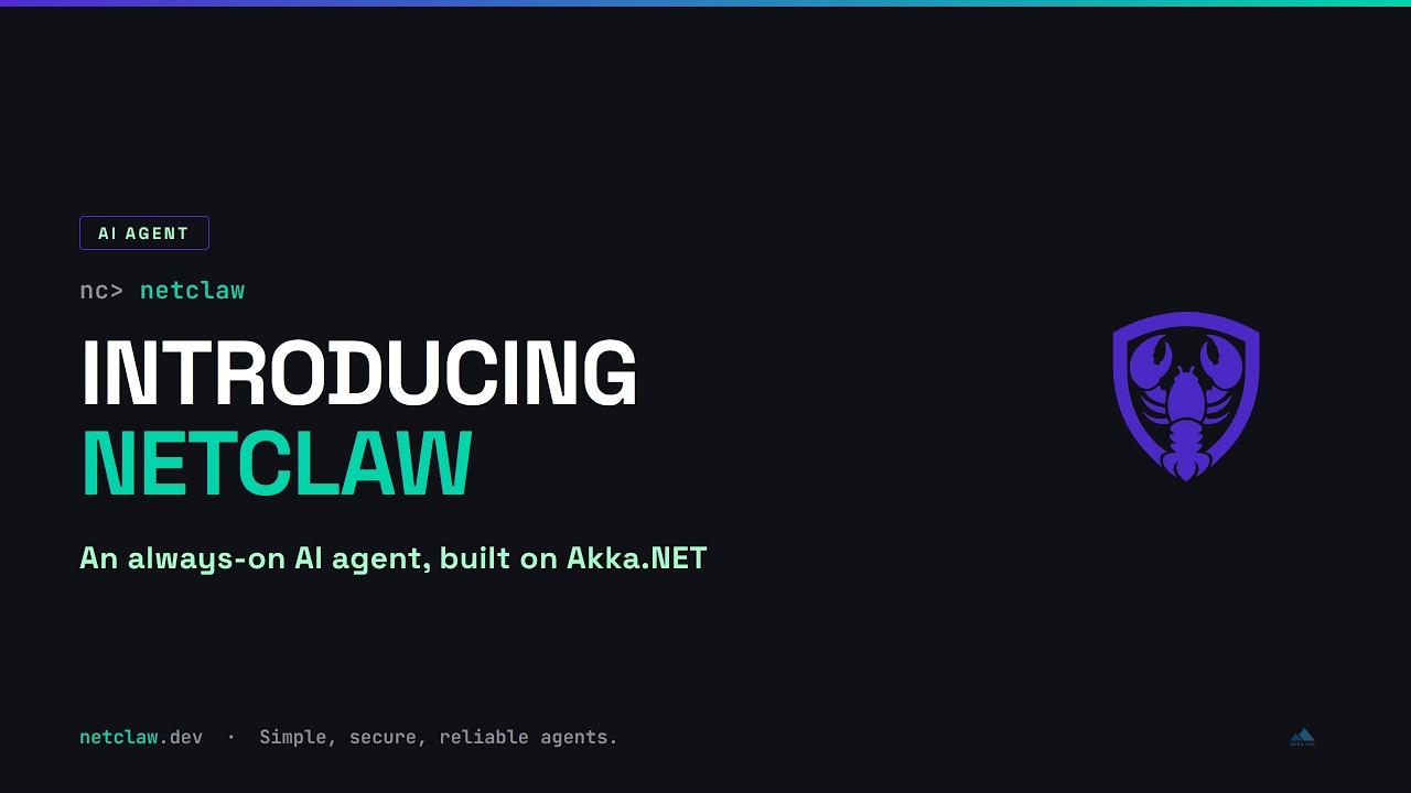 Przedstawiamy Netclaw: zawsze włączony, autonomiczny agent oparty na Akka.NET