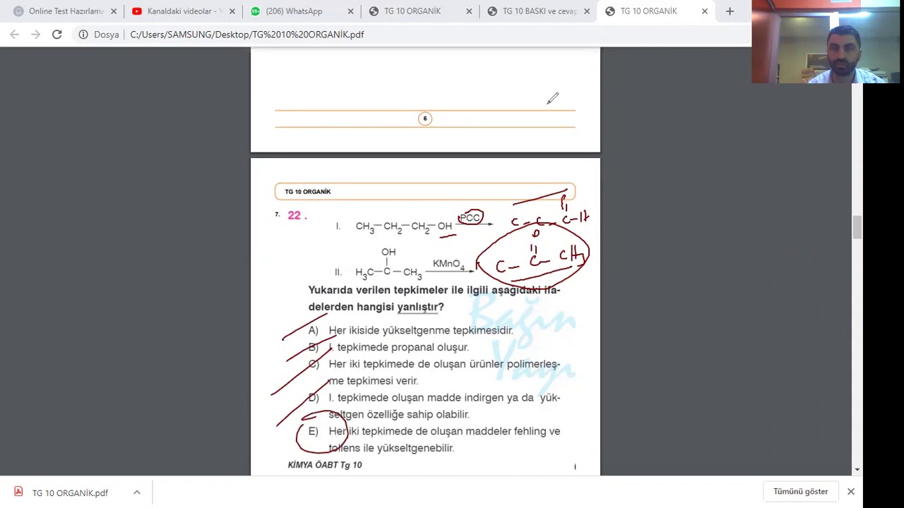 TG 10 ORGANİK KİMYA ÖABT (DOĞAN HOCA)