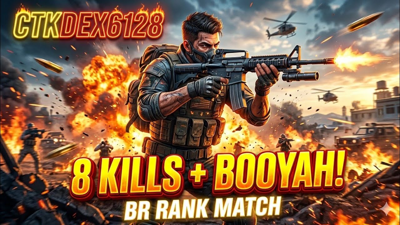 Free Fire BR Ranked 🔥 8 Kills Booyah – Legendary Survival Match!