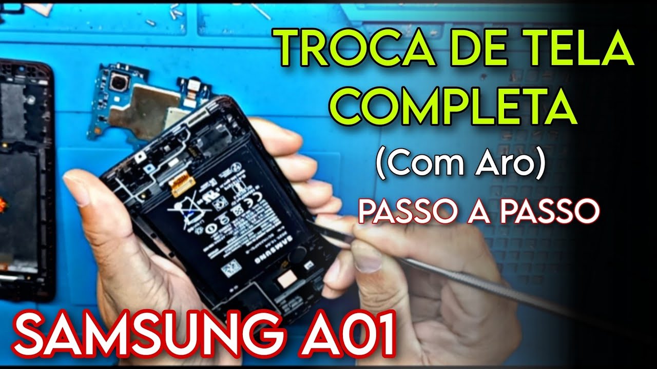 Troca de Tela Samsung A01 Core - Como Abrir e Fazer a Troca? (Tela com Aro)