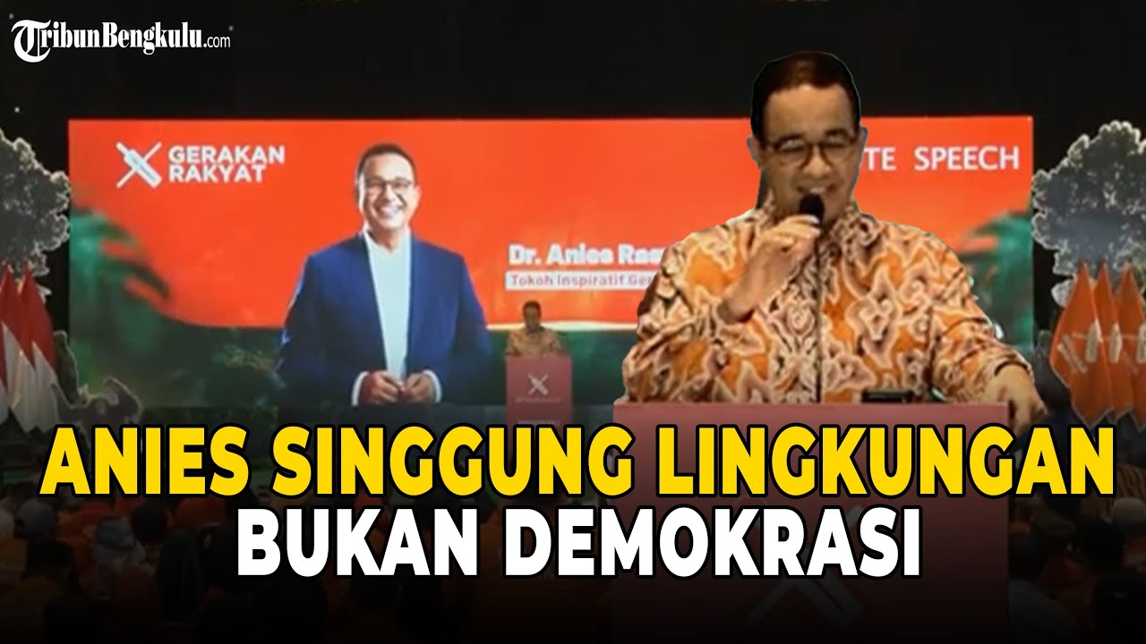 Anies Baswedan Bersyukur Tak Bicara Masalah Demokrasi: Isu Ekologis Tak Kalah Penting
