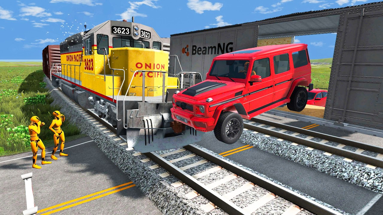 Trains & Cars Crashes #5 | BeamNG.Drive